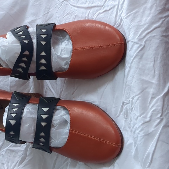 Fluevog Shoes Brown Leather Heels with Black Straps 9.0 - Picture 11 of 11